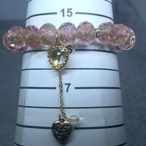 Betsey Johnson rose beaded bracelet